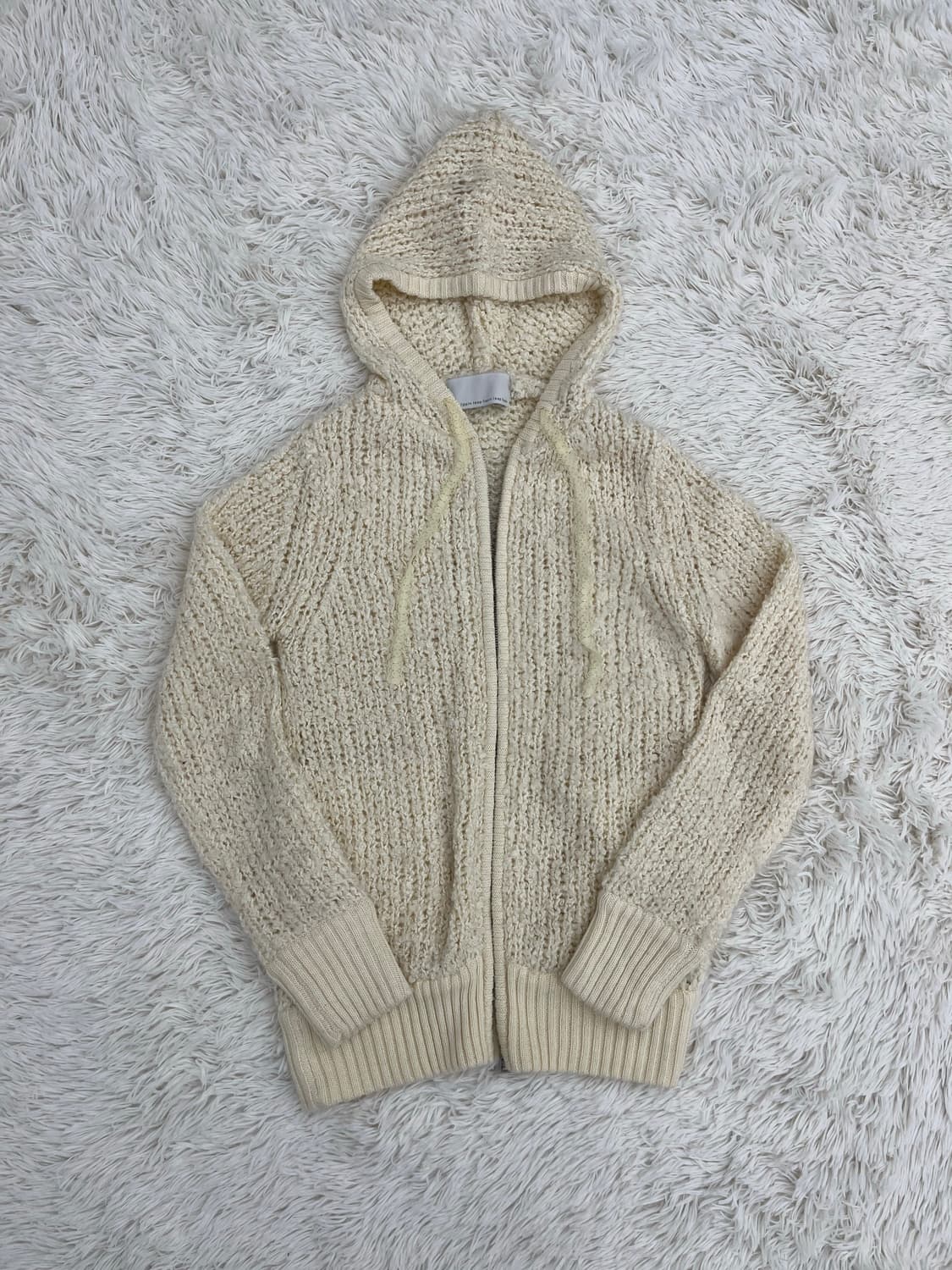 크림니트후드집업 상품이미지1