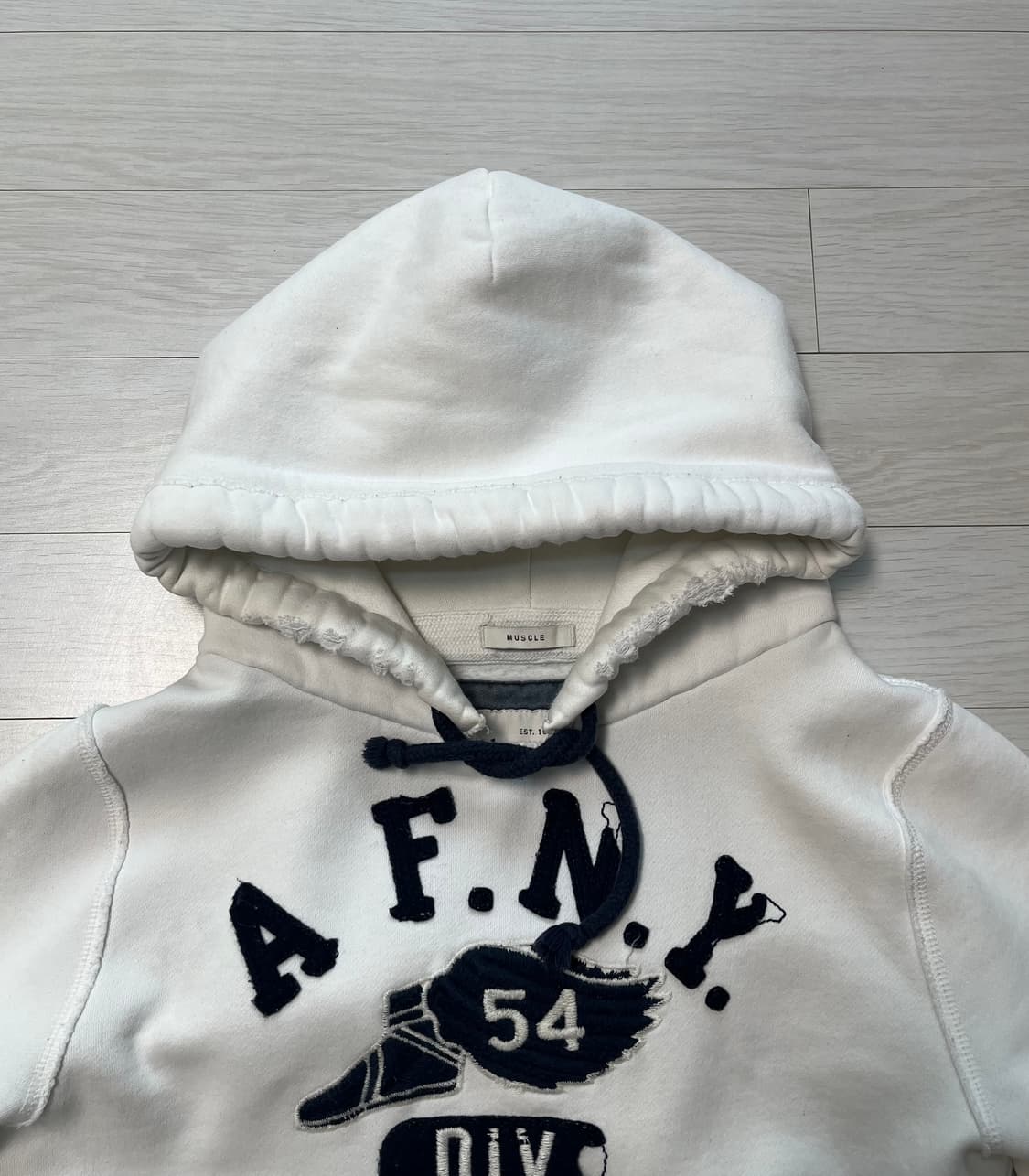 아베크롬비 후드 데미지 화이트M 상품이미지5