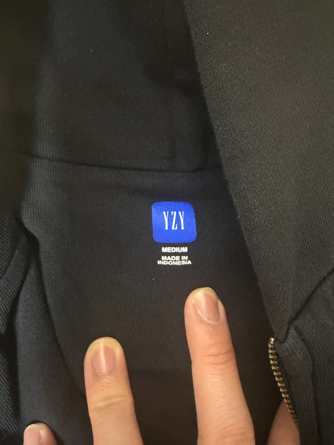 [M] 이지 갭 후드집업 블랙 상품이미지4