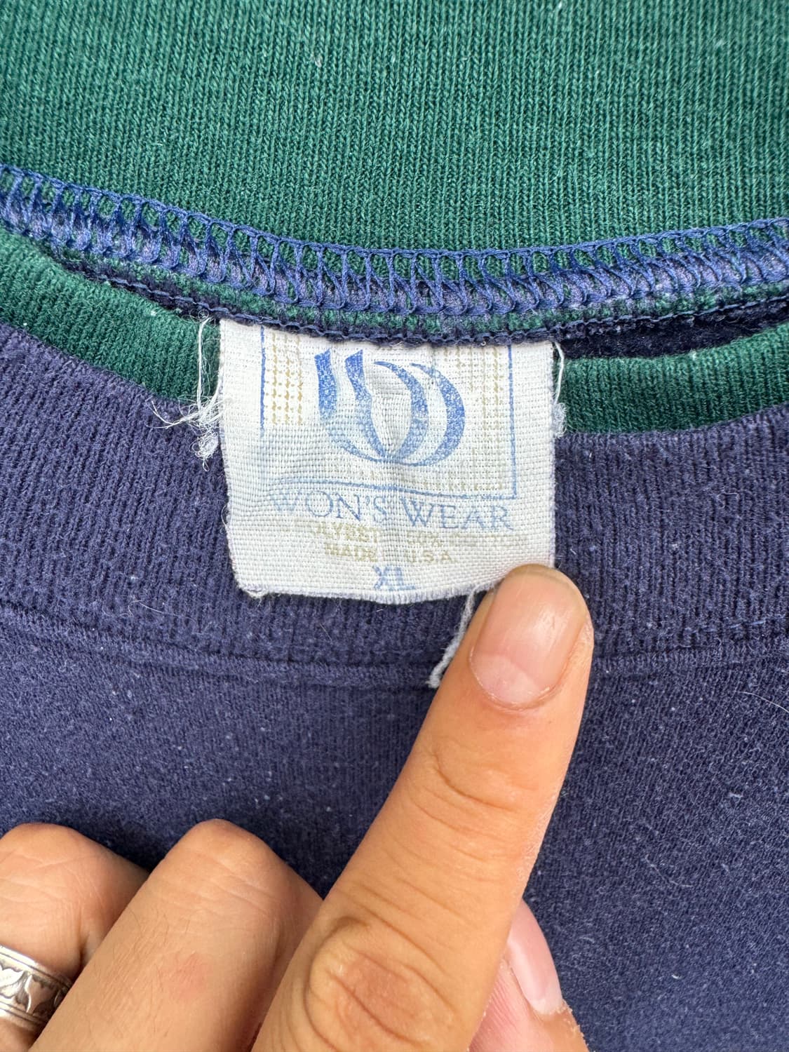 90s won’s wear made in usa 자수 맨투맨 스웻셔츠 상품이미지5