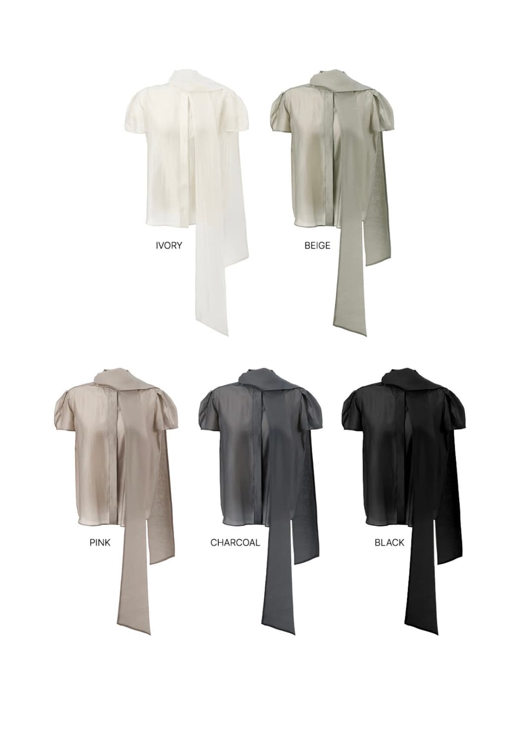 르네제이 OUR TIE BLOUSE - BLACK 상품이미지9