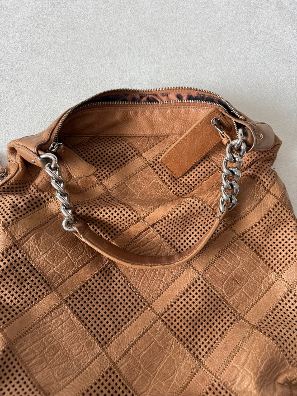 Pre owned 패치워크 레더 숄더백 상품이미지8