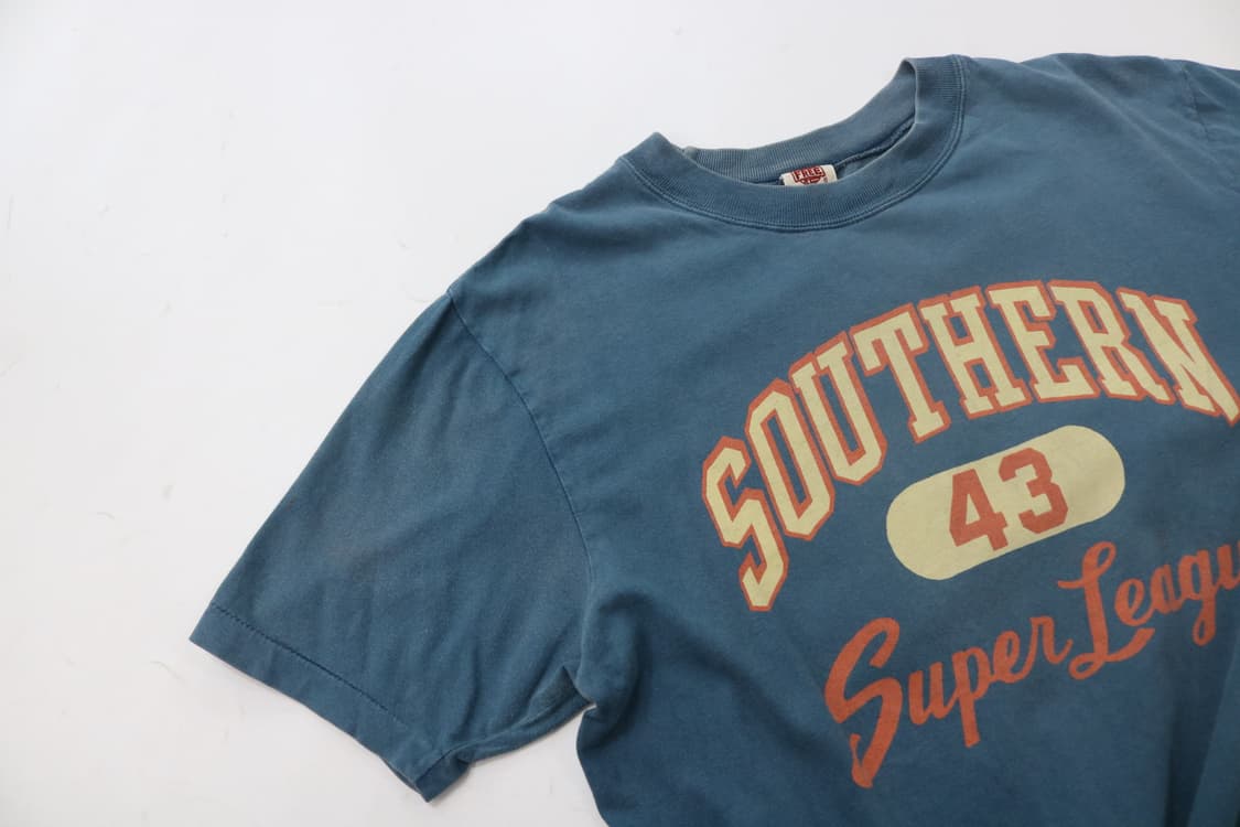 SOUTHERN 43 아치 로고 워시드 블루 반팔티셔츠 (M) 상품이미지5
