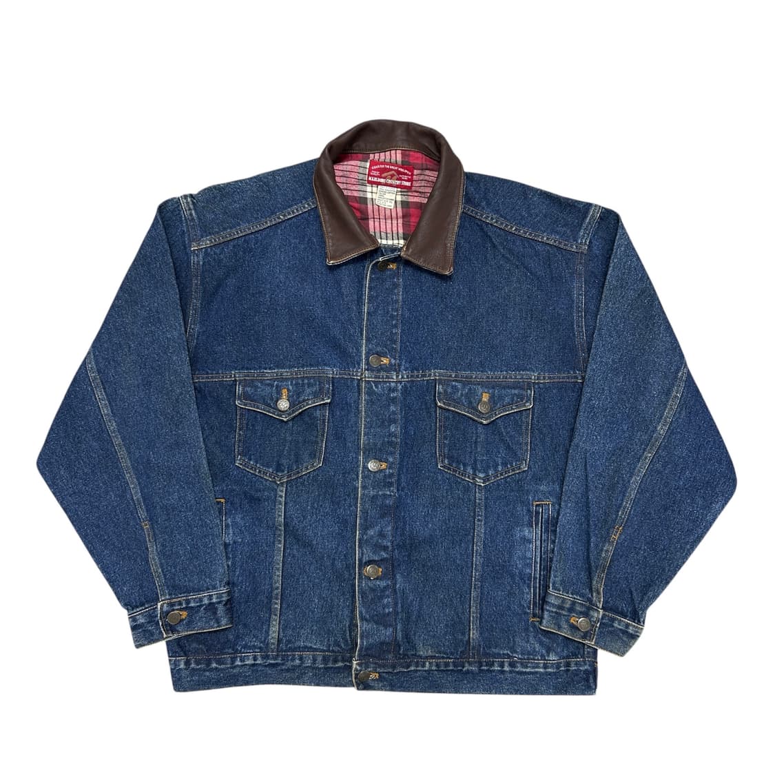말보로 컨트리 레더넥 데님자켓(XL) 상품이미지1