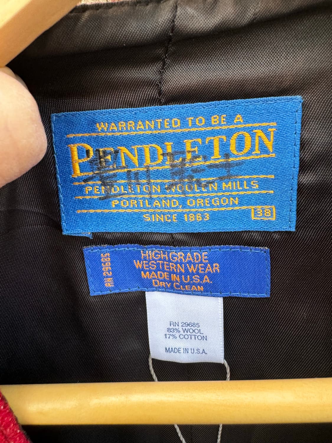 80s 펜들턴 빈티지 웨스턴 나바호 울 베스트 조끼 38 상품이미지6