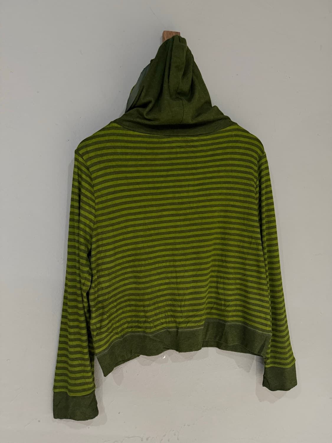 green stripe pattern full zip-up 상품이미지7