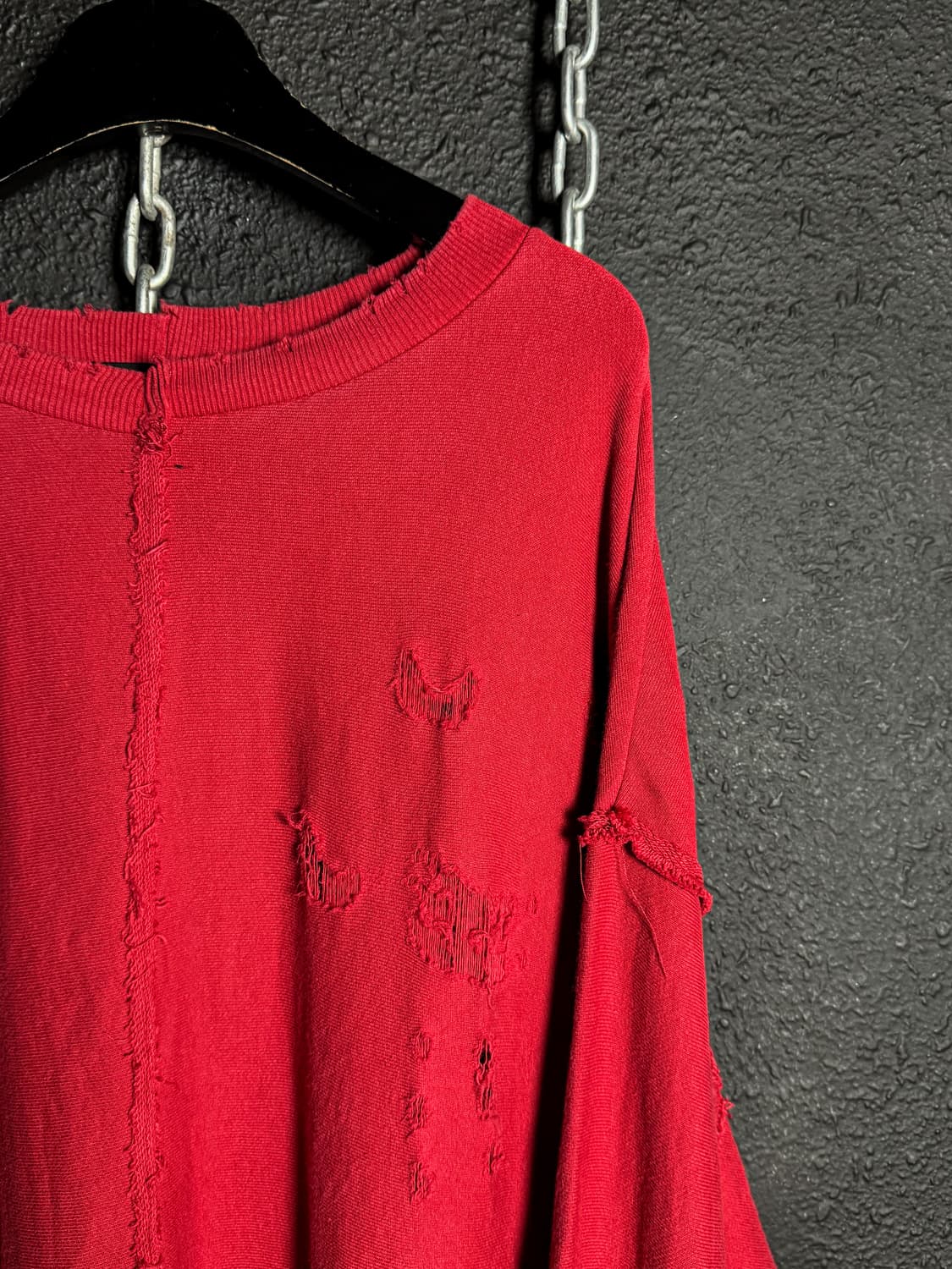 Distressed Red Sweat  상품이미지3