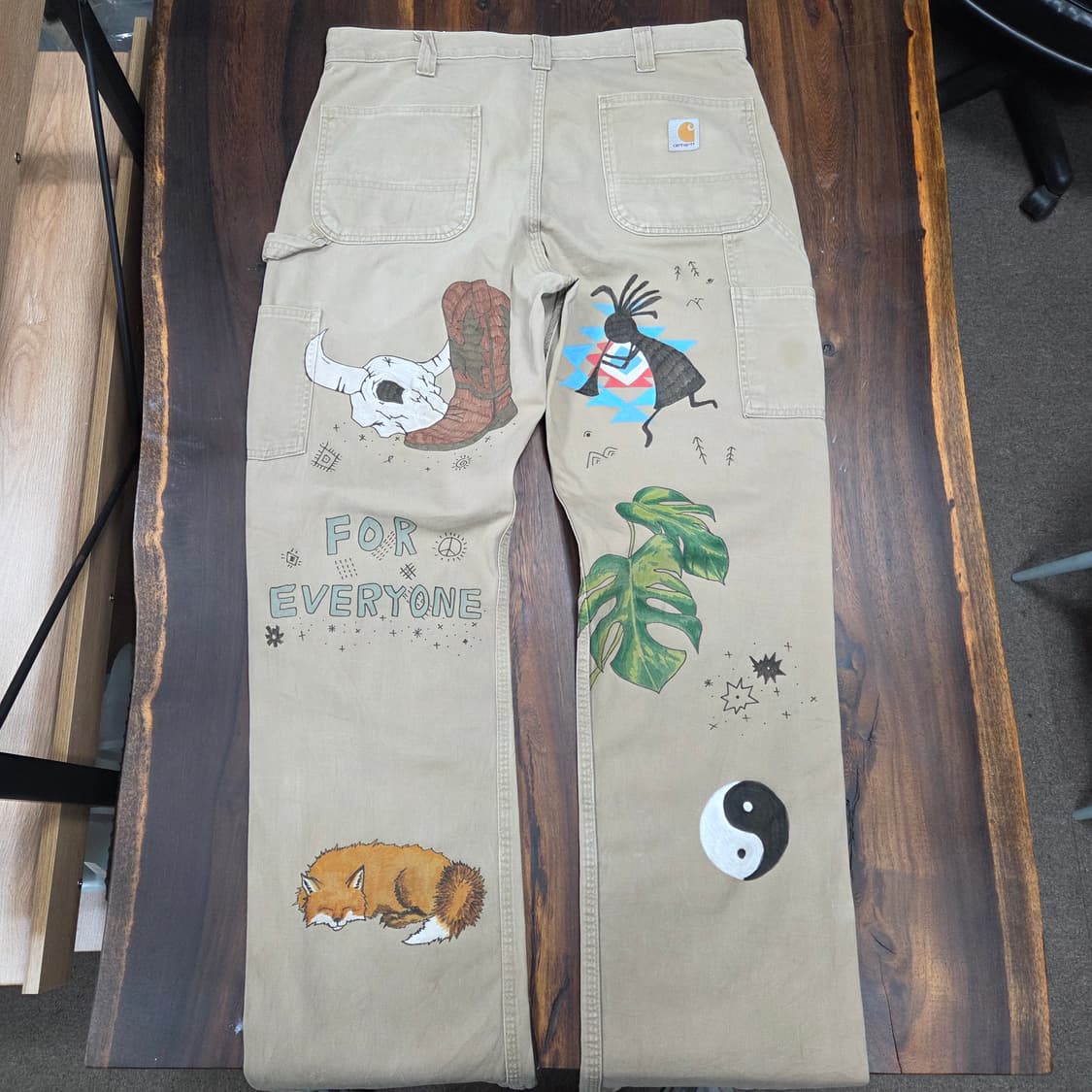 칼하트 핸드드로잉 팬츠 상품이미지4
