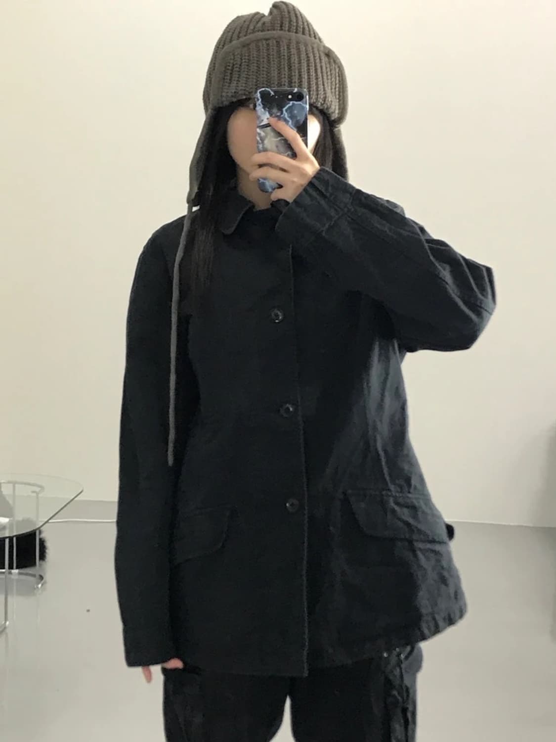 JPN 블랙 코튼 자켓 상품이미지1