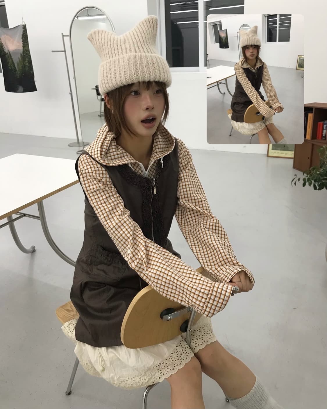 No .베이지 초코 한스푼 코디 Set 🍩 상품이미지4