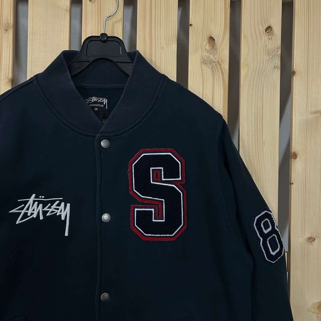 (M) 00s 스투시 S로고 스타디움 자켓 상품이미지2