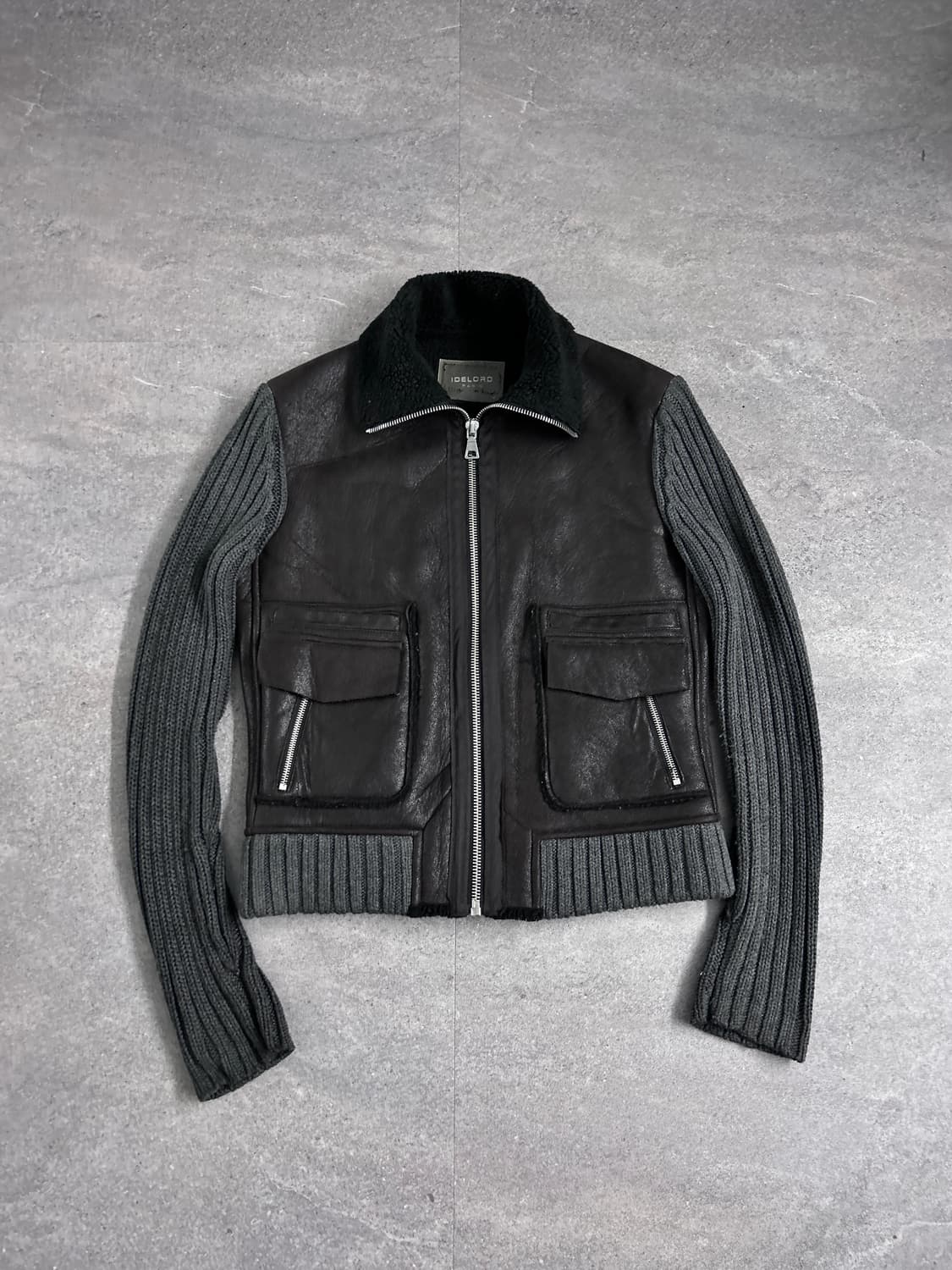 하이넥 시어링 니트 집업 상품이미지4