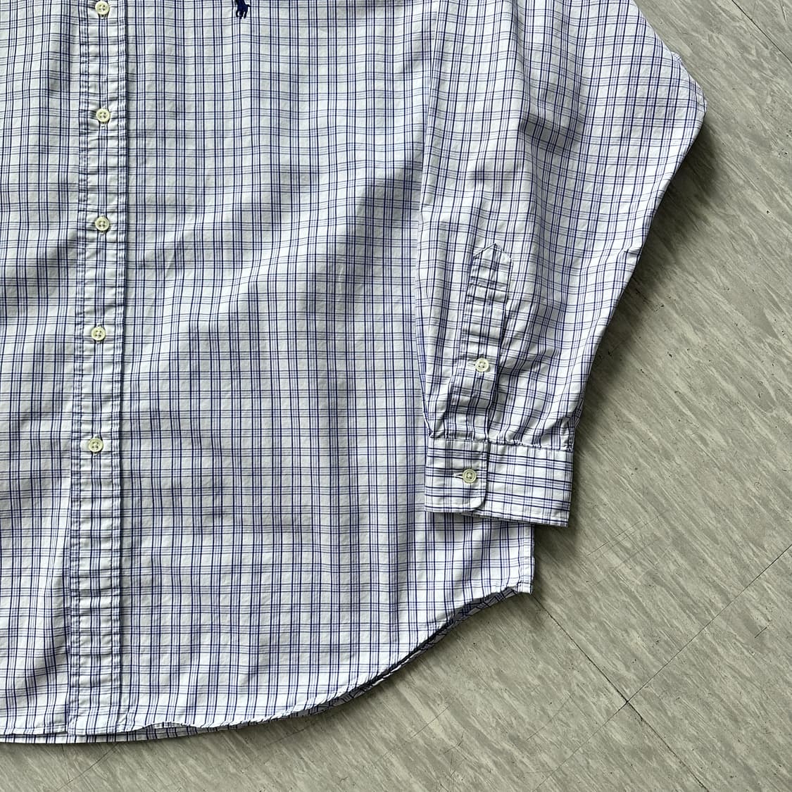 90s 폴로 랄프로렌 블레이크 체크 셔츠 XL 상품이미지5