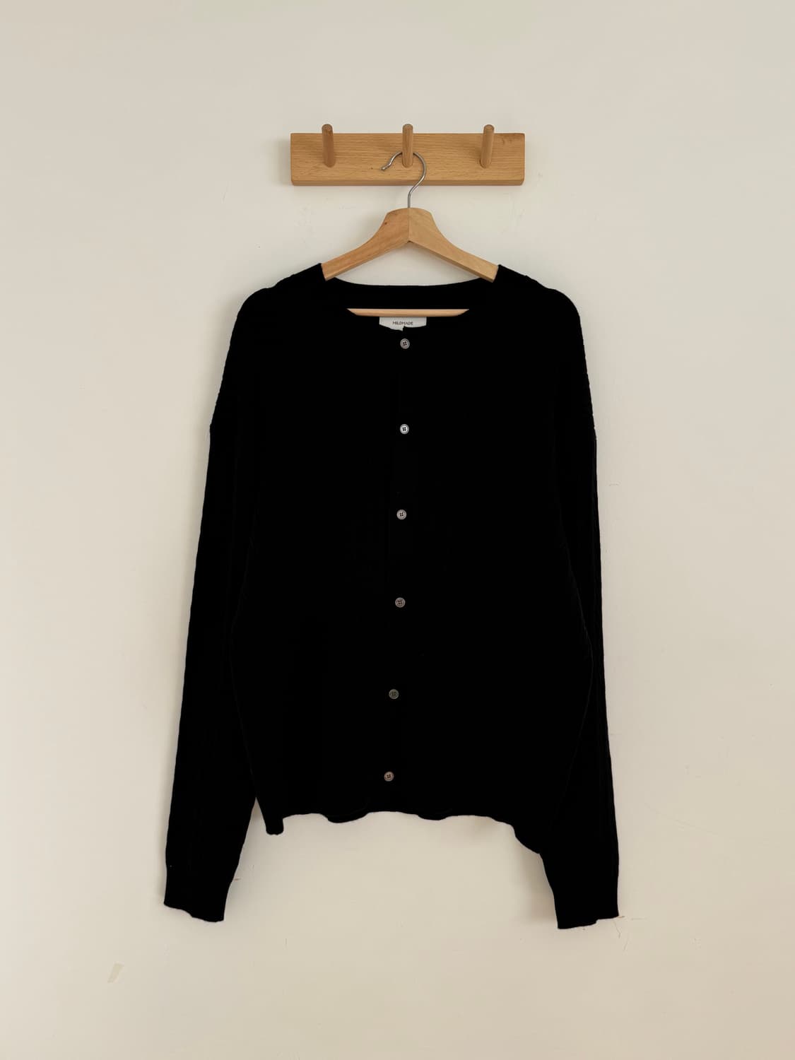 마일드마켓 하우스 소프트 넥 가디건 블랙 상품이미지2