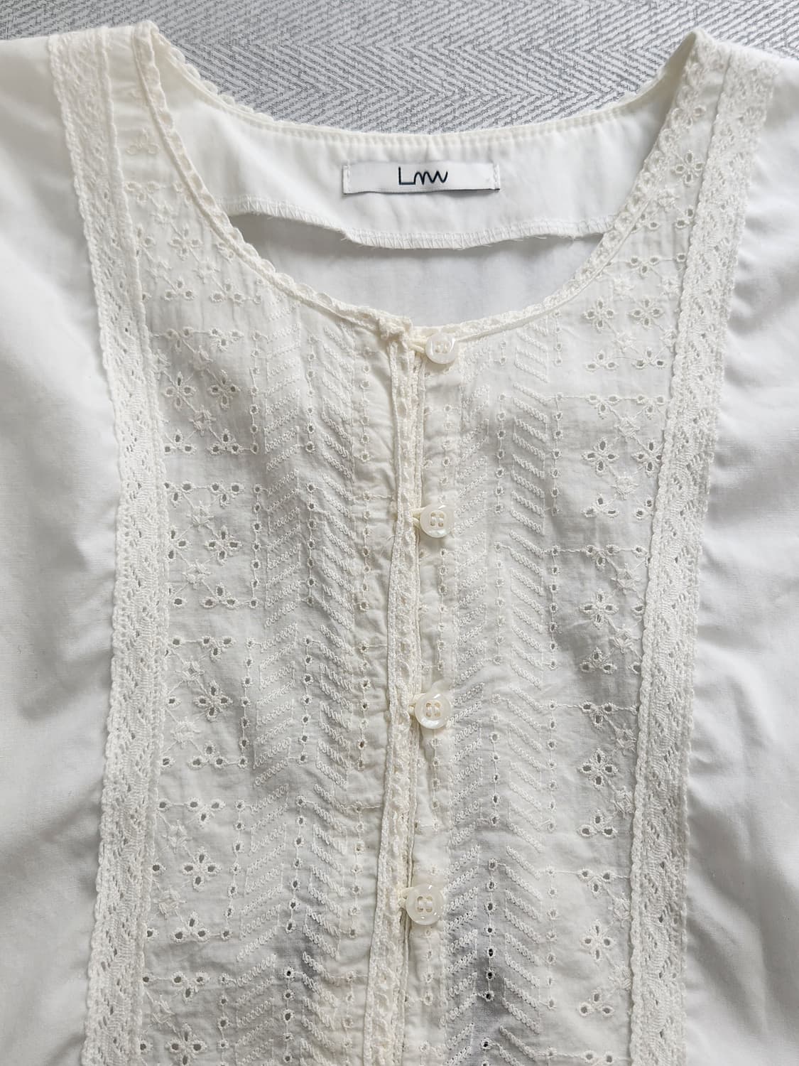 [F] Lmw 레이스 블라우스 화이트 상품이미지6
