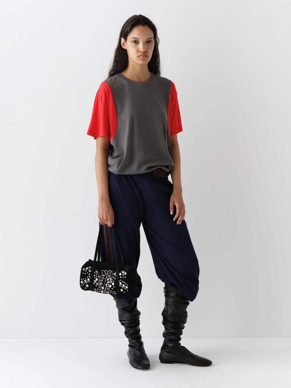 [XS,S]기마구아스 Emmanuelle 스웨트팬츠/네이비 브라운 상품이미지2