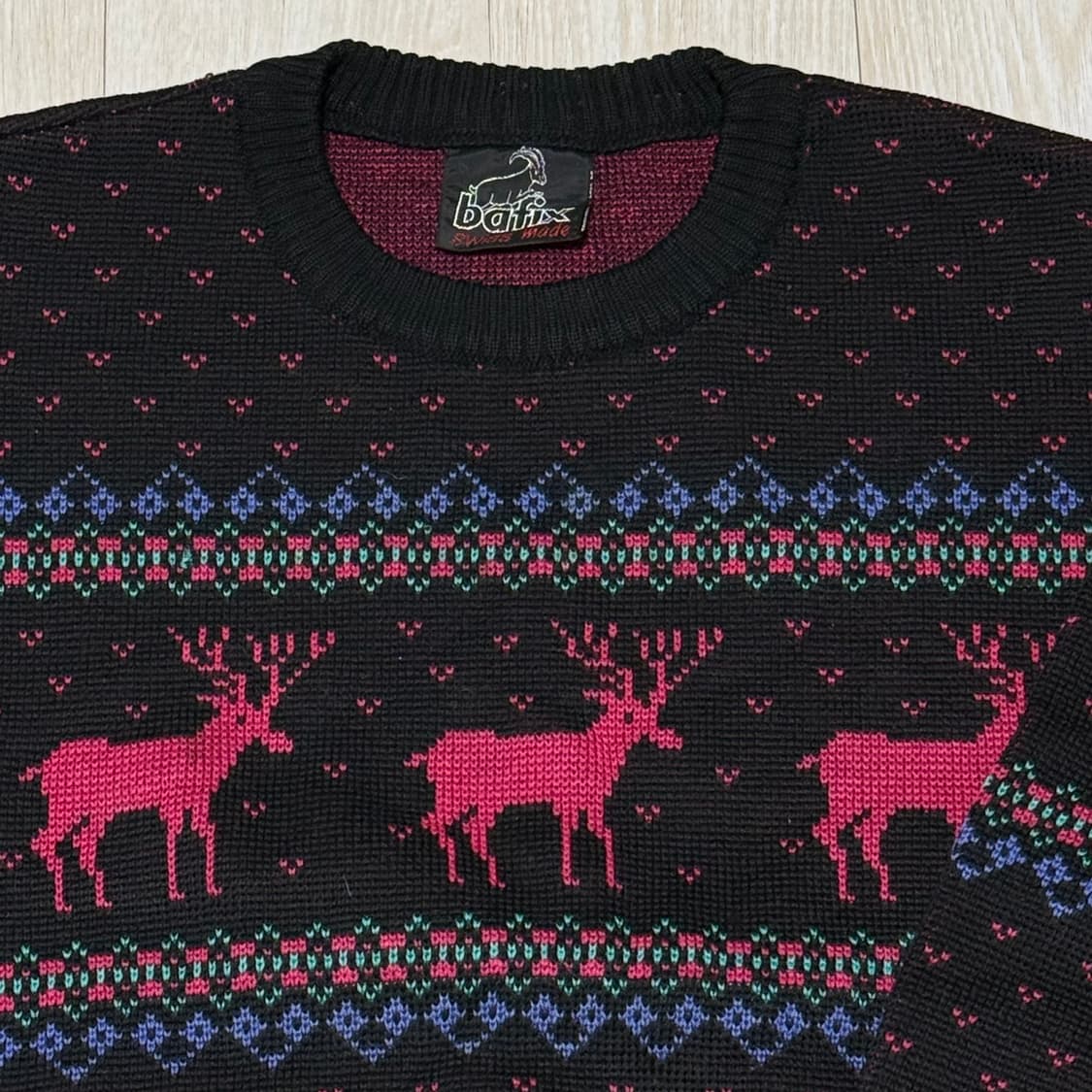 노르닉 패턴 니트 pure new wool 상품이미지2