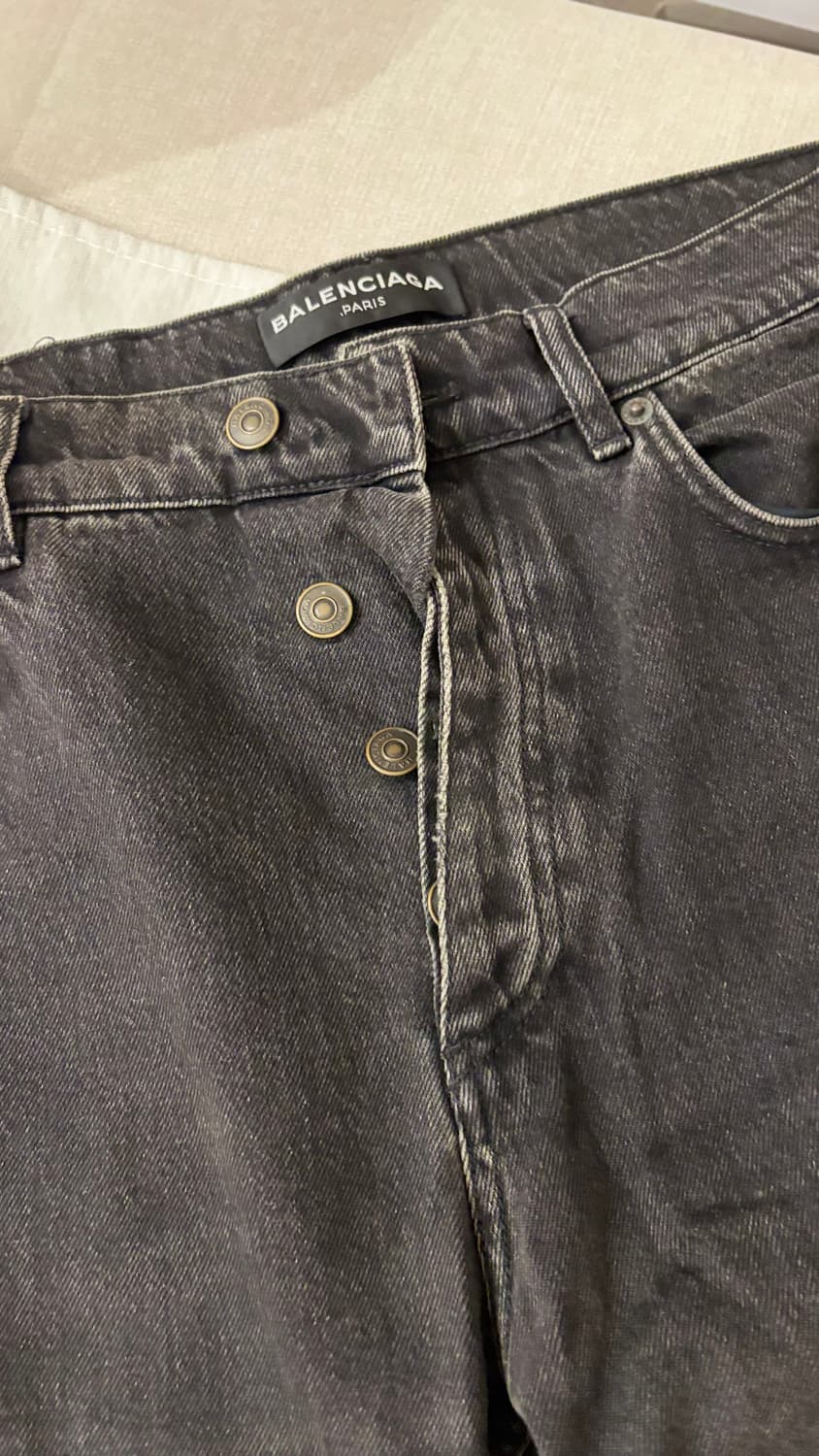 발렌시아가 블랙데님 팬츠 블랙진 바지 상품이미지2