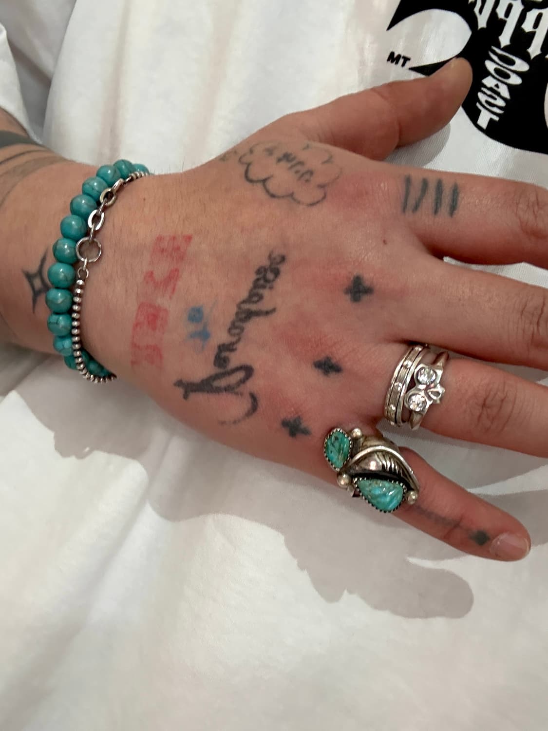 TTF✳️빈티지 네이티브 아메리칸 터키석 실버링 상품이미지1