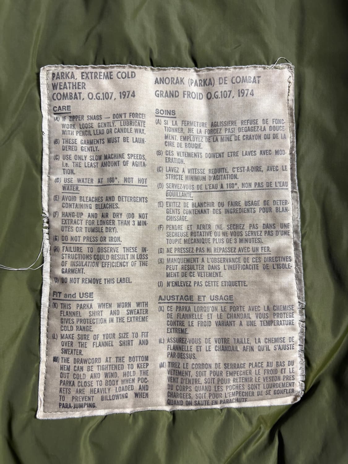 70s 캐나다 밀리터리 콜드 익스트림 파카  상품이미지6