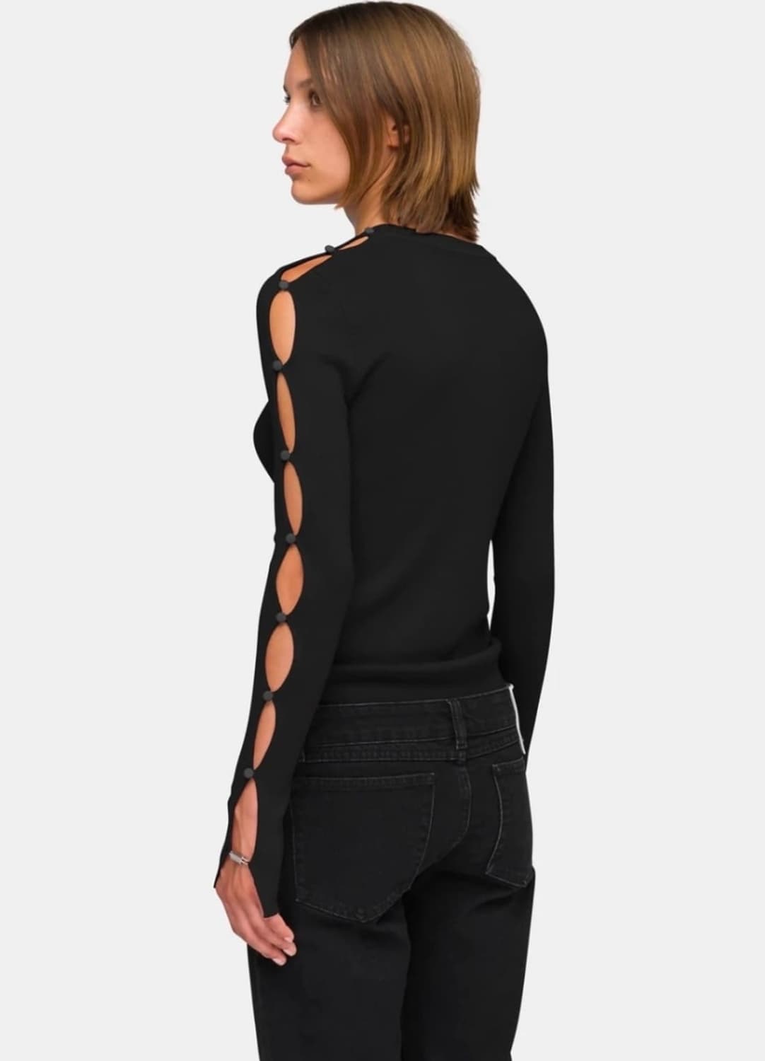 032c 컷아웃 니트 s 상품이미지1