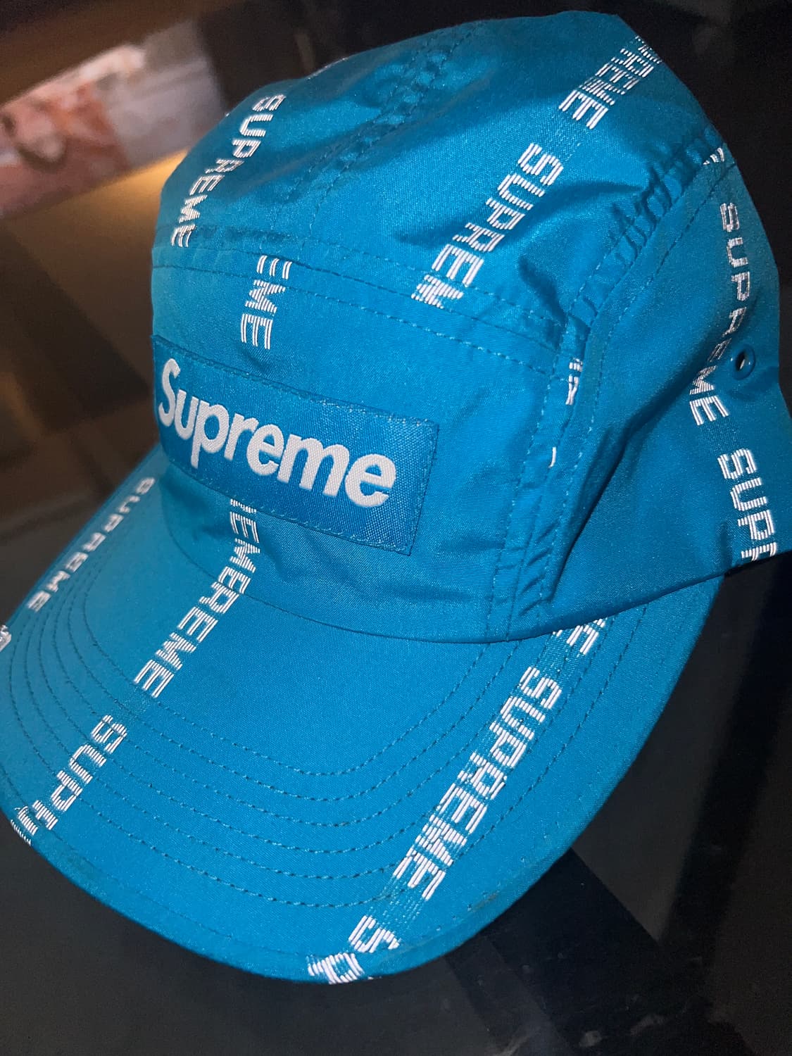 슈프림 볼캡 Supreme Reflective Text Camp Cap 상품이미지3