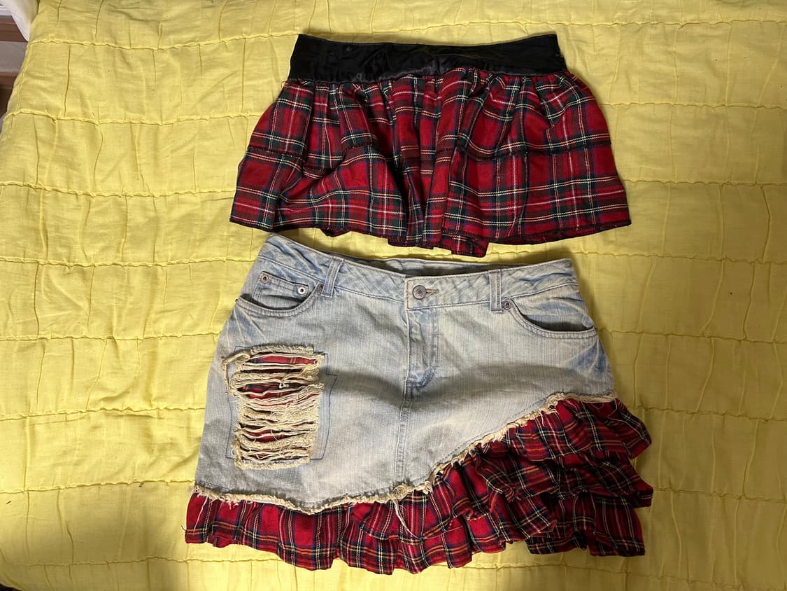 체크 패턴 세트 펑크 상품이미지1