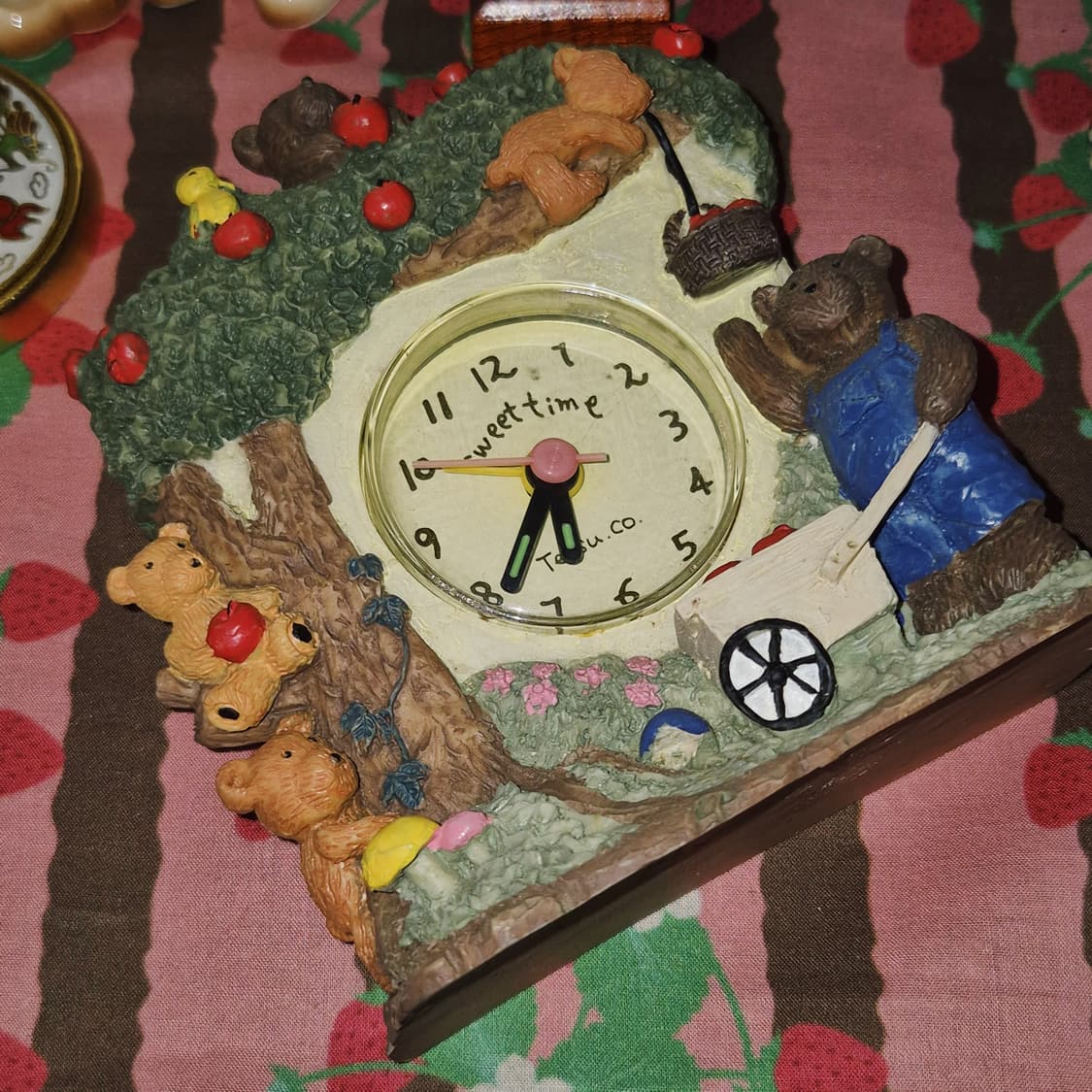 90s 레트로 테디베어 알람 탁상 시계 상품이미지7