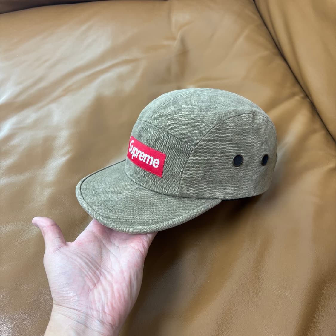 Supreme 슈프림 스톤 워시드 올리브 카키 캠프캡 모자 상품이미지4