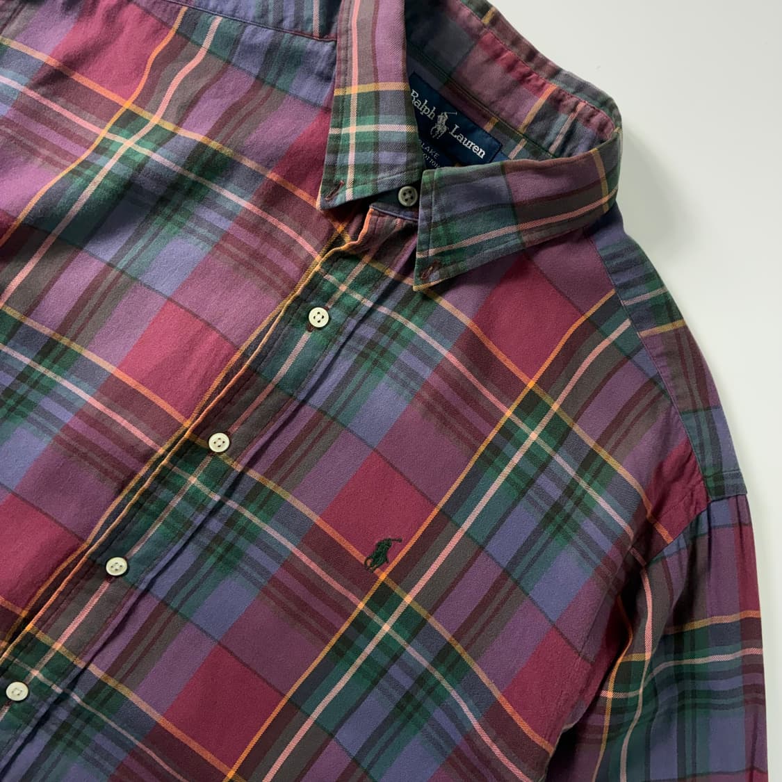 Polo  폴로 랄프로렌 자수 코튼 타탄체크 셔츠  상품이미지2