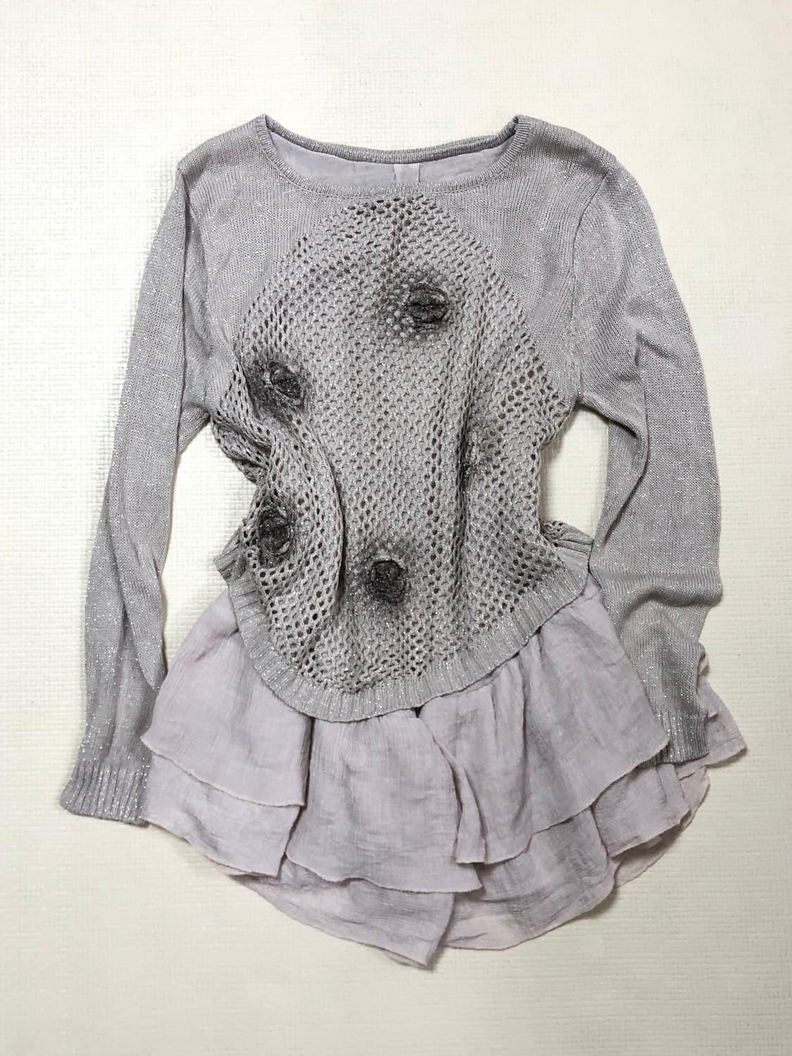 빈티지 라이트 그레이 프릴 원피스 상품이미지7