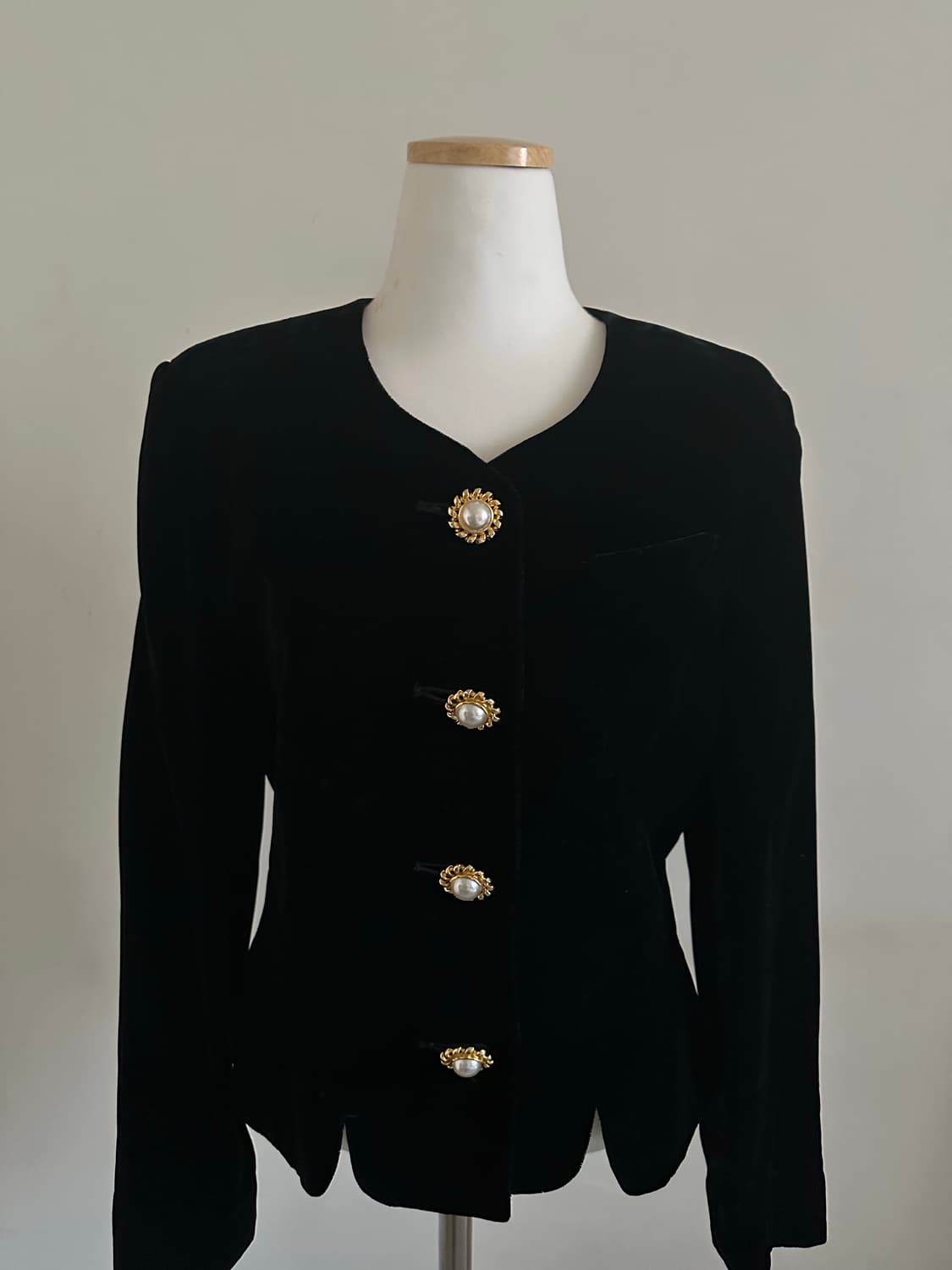 JPN 빈티지 일본 트위드 벨벳 자켓 상품이미지1