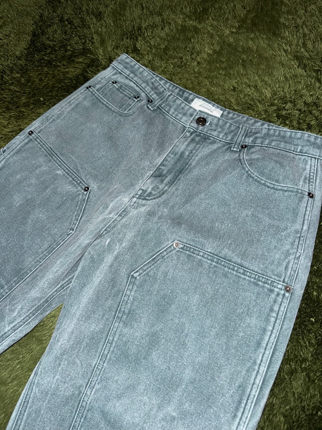 [34] Customellow 커스텀멜로우 워시드 더블니 카펜터 팬츠 상품이미지2