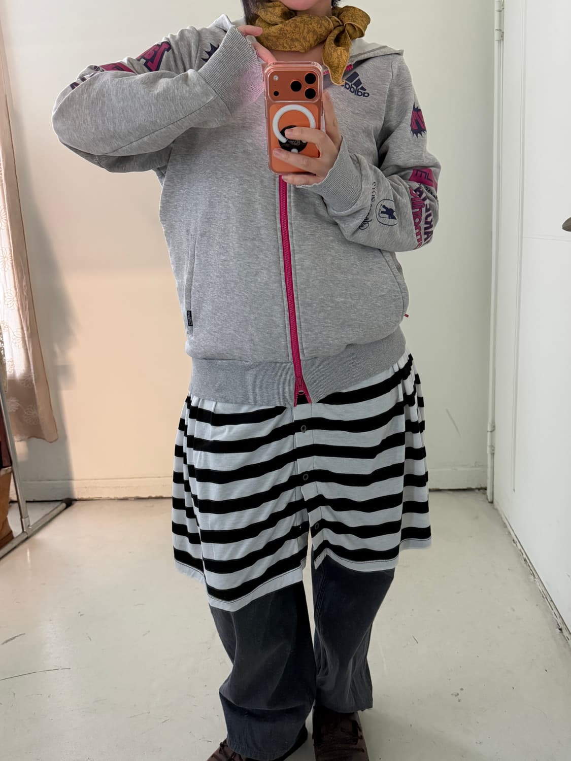 일본빈티지 아디다스 유니크 후드집업 상품이미지4