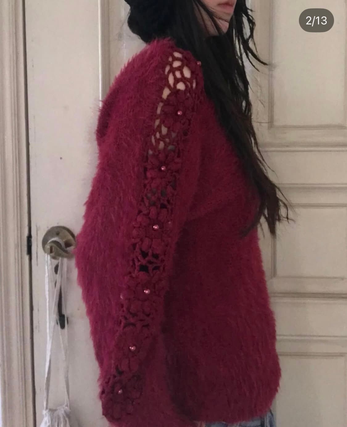 vintage flower net knit 상품이미지1