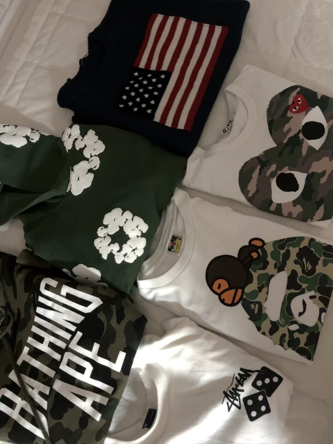 데님티어스 꼼데가르송 베이프 스투시 후드집업 반팔 상품이미지1