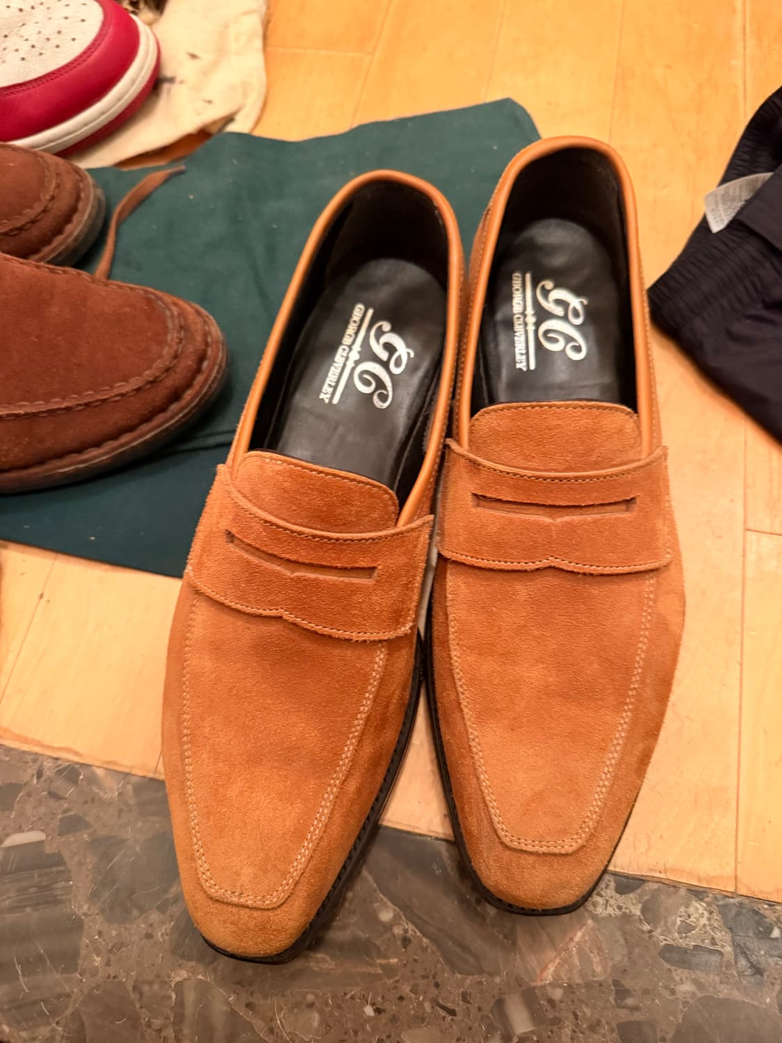 조지 클레버리 스웨이드 로퍼 Newport 7.F 상품이미지1