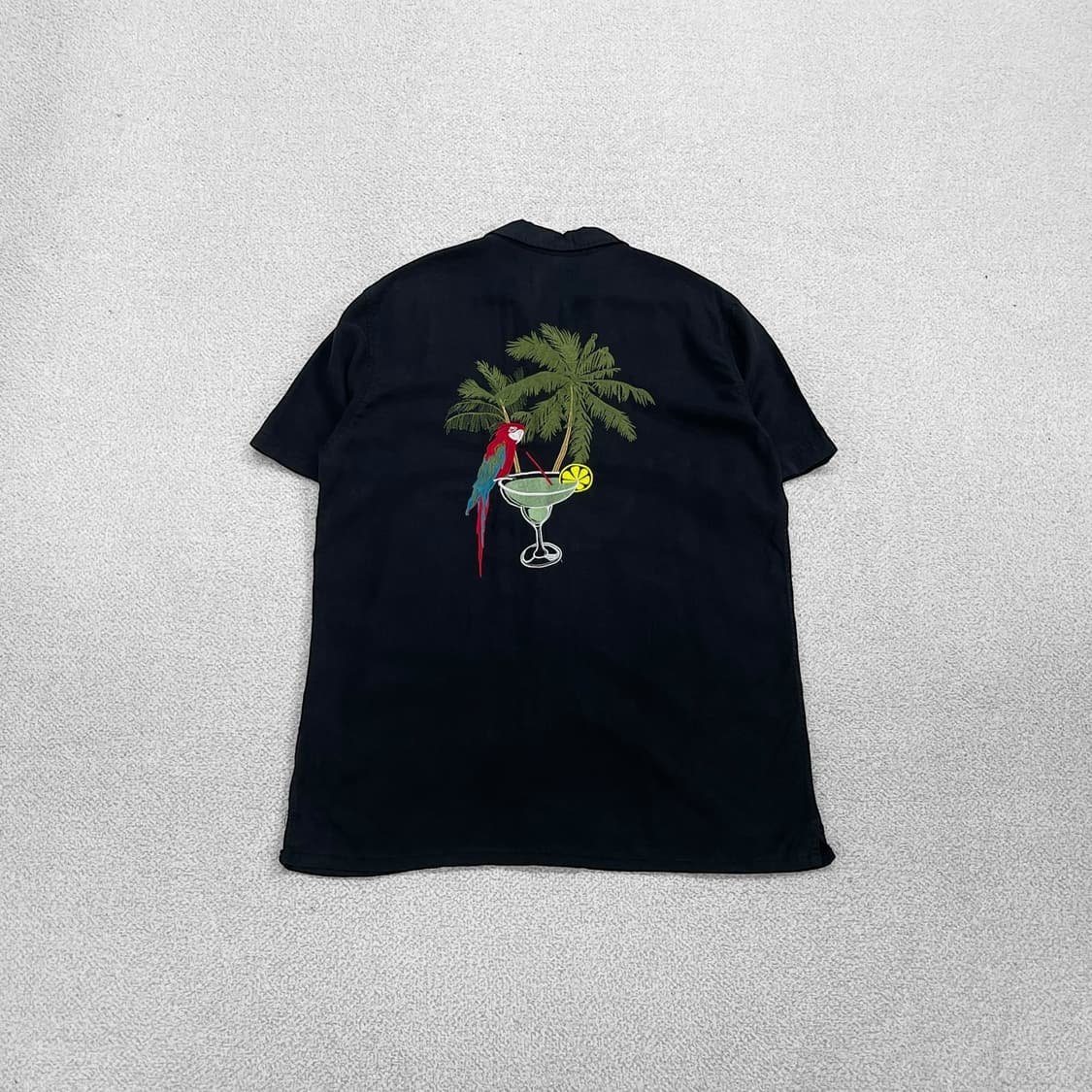 스투시 Stussy 베케이션 린넨 반팔 셔츠 블랙 상품이미지1