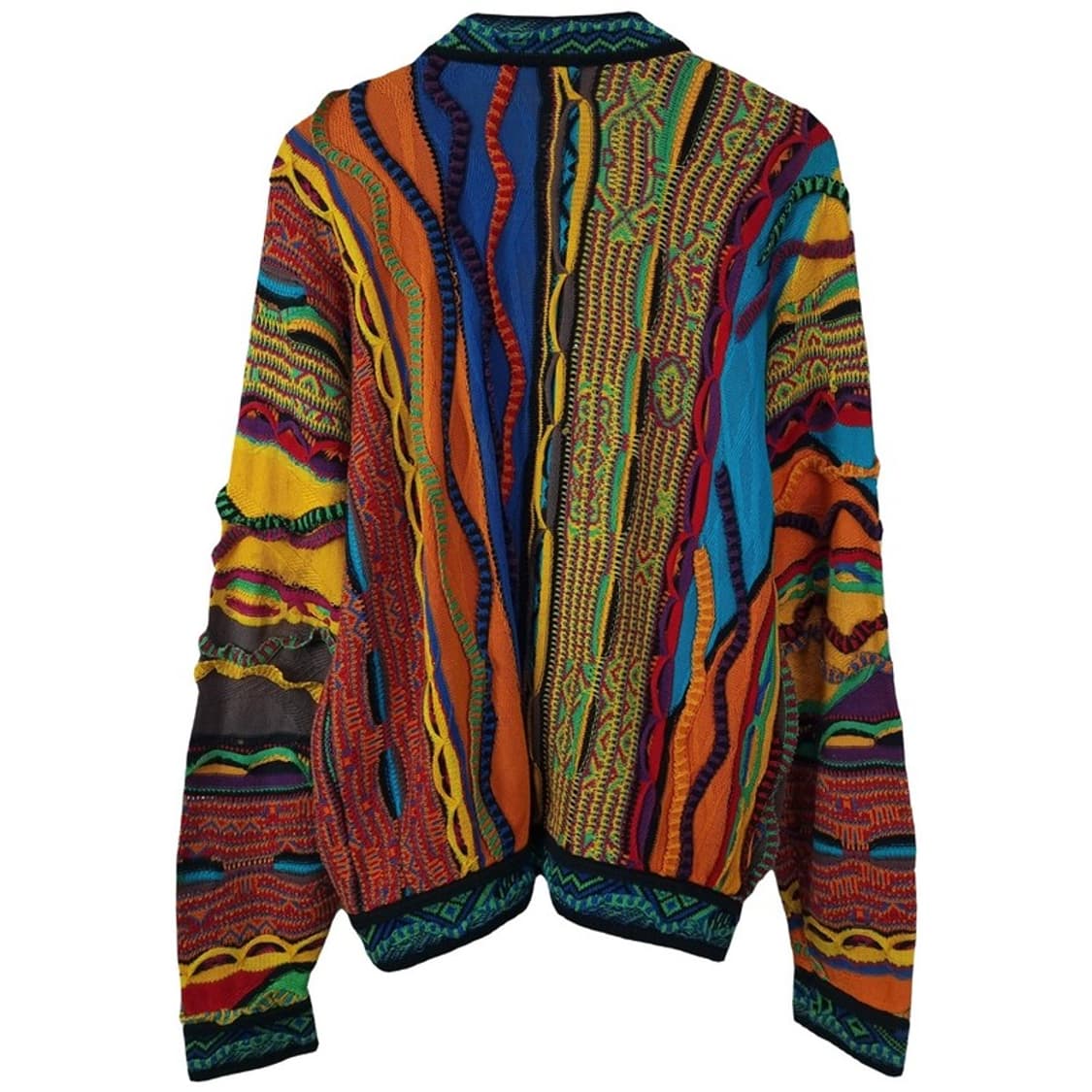 [쿠지] 에스닉 패턴 3D 케이블 빈티지 니트 가디건 P01419 상품이미지3