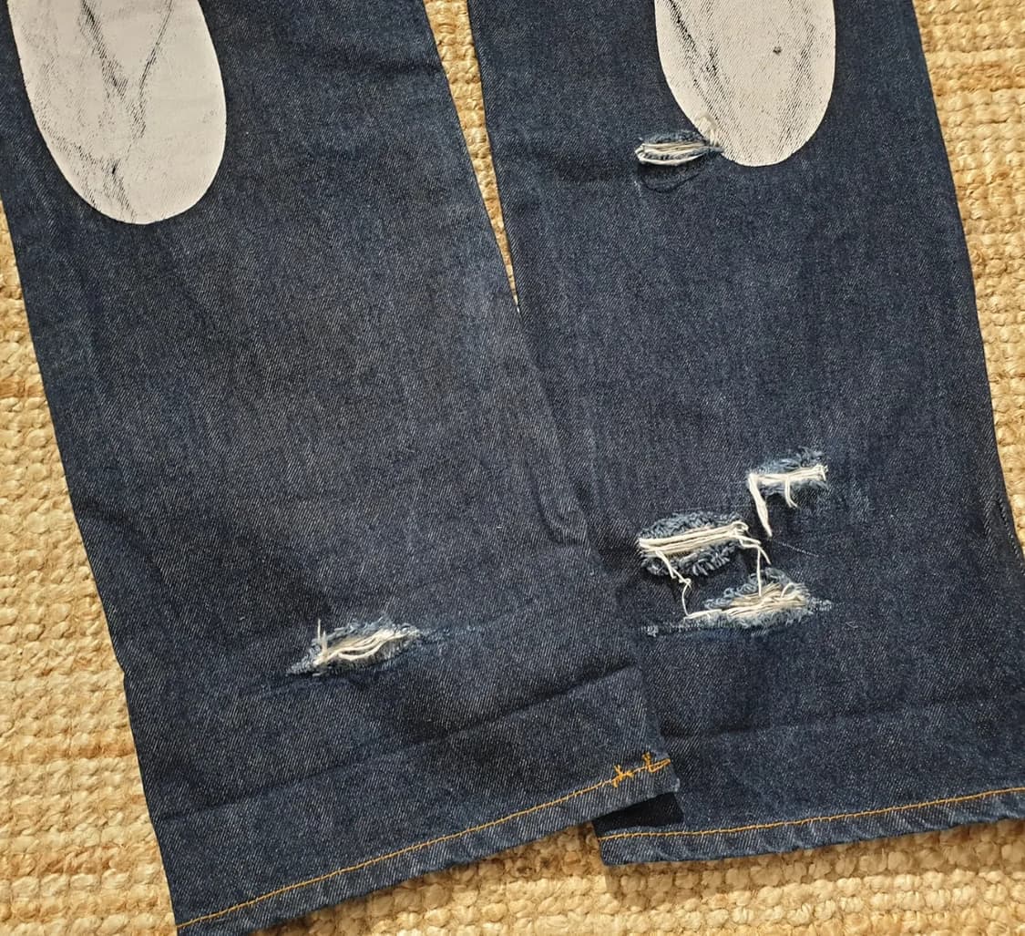 에비수 빅 로고 힌치백 데님 팬츠 상품이미지4