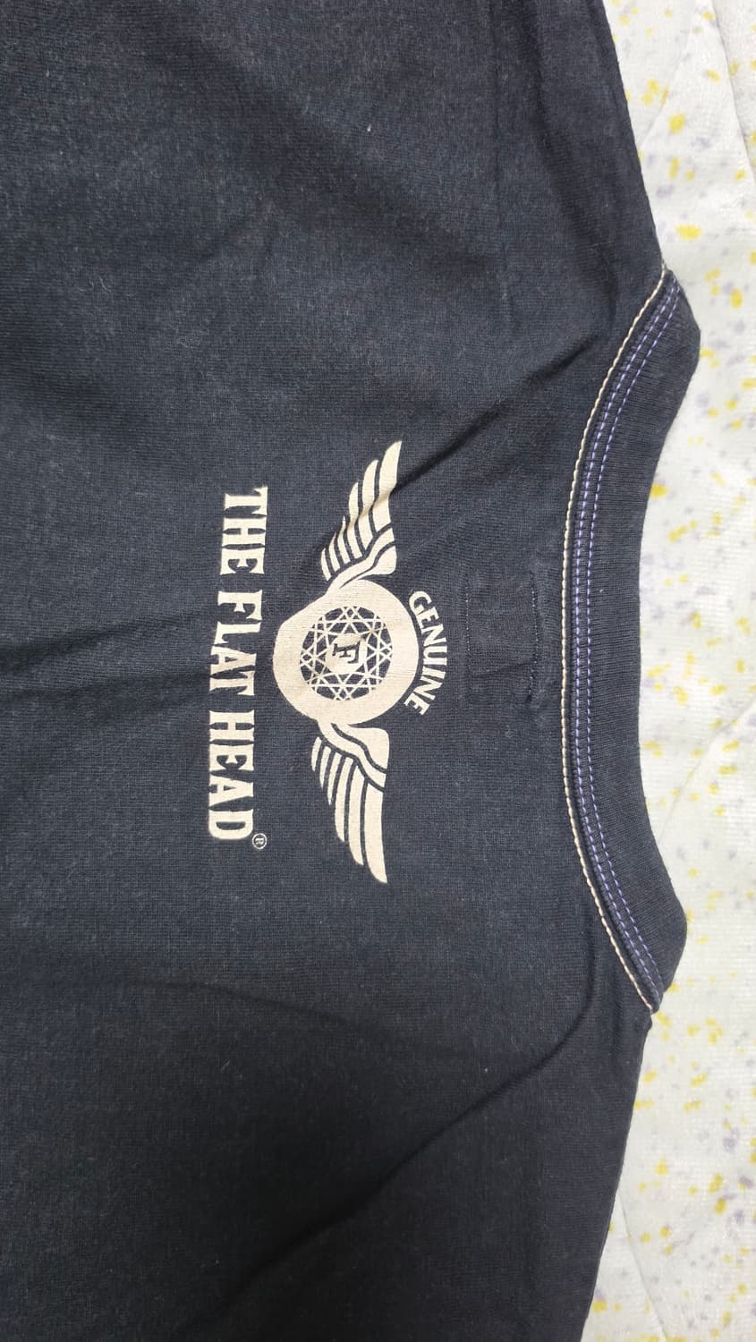 더 플랫 헤드 (THE FLAT HEAD) 로고 티셔츠 46사이즈 판매 상품이미지1