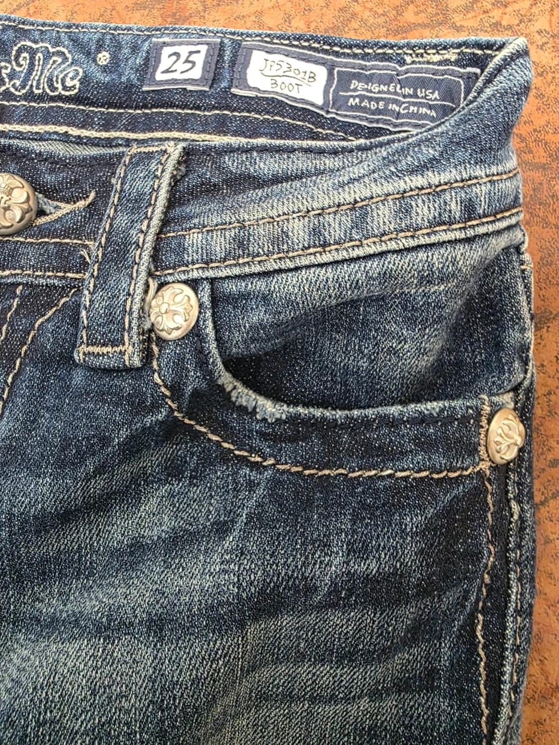 MISS ME 미스미 로루라이즈 부츠컷 데님 팬츠 25 상품이미지7