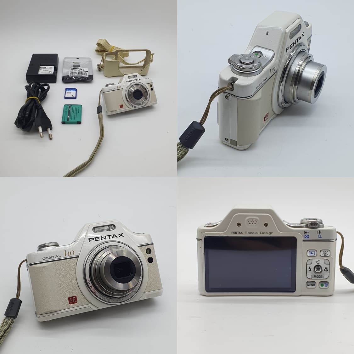 작례⭕️ 펜탁스 디지털 I-10 아이보리 화이트☁️ 빈티지 디카 상품이미지2