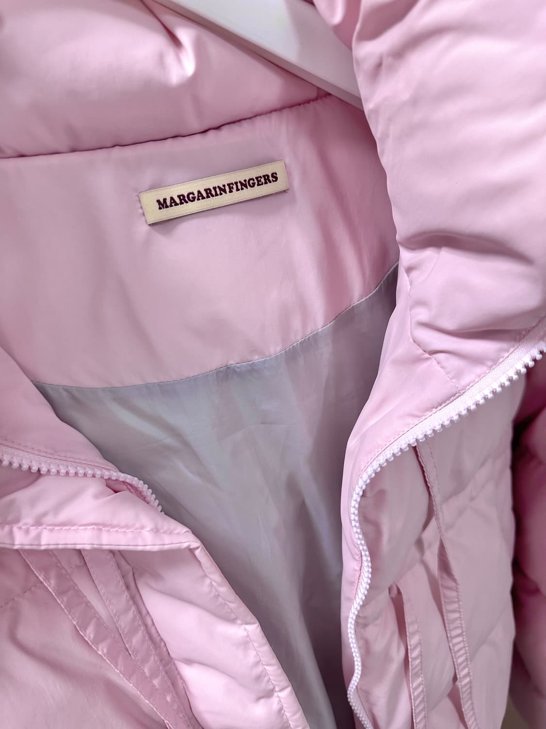 마가린 핑거스 리본 패딩 핑크 상품이미지8