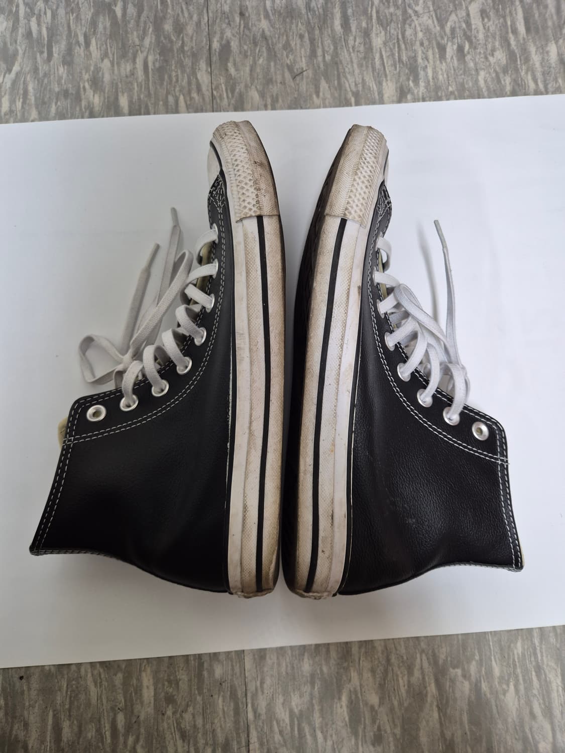 [265] 컨버스 올스타 척테일러 레더 블랙 하이 상품이미지4