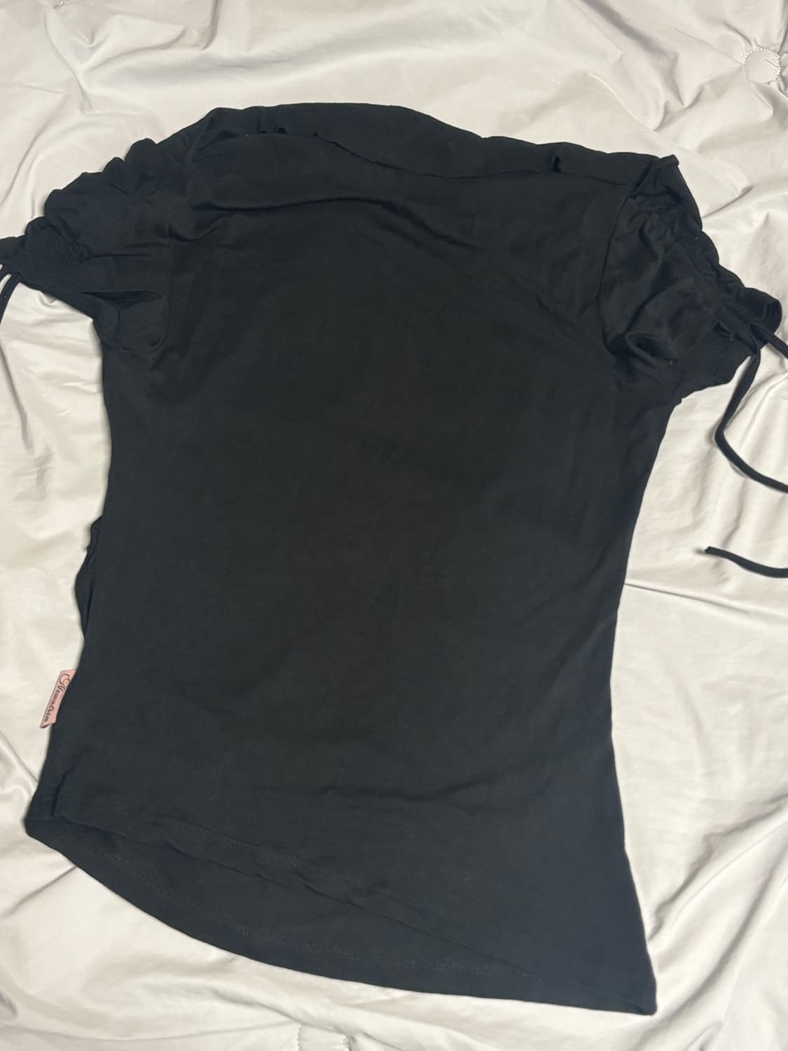 뉴얼린 뮤 썸머 드레이핑 셔링 보트넥 탑 상품이미지3