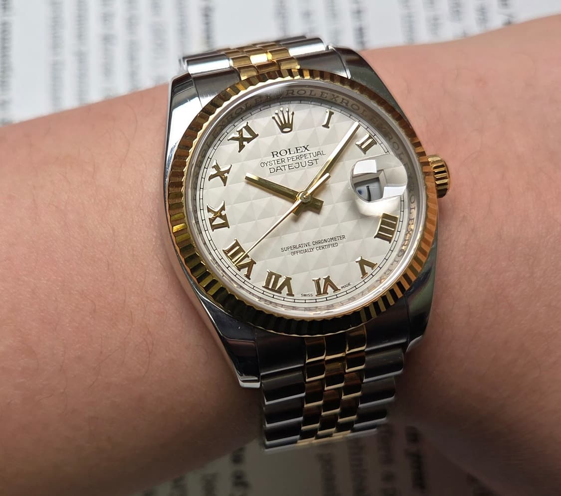 롤렉스 데이저스트 116233 18K콤비 피라미드 로만판 쥬빌리줄 ver 상품이미지8