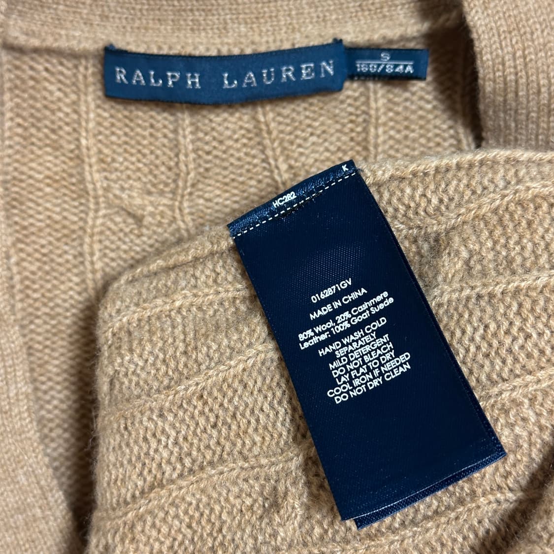 [S] 폴로 랄프로렌 케이블 울 캐시미어 니트 가디건 상품이미지4