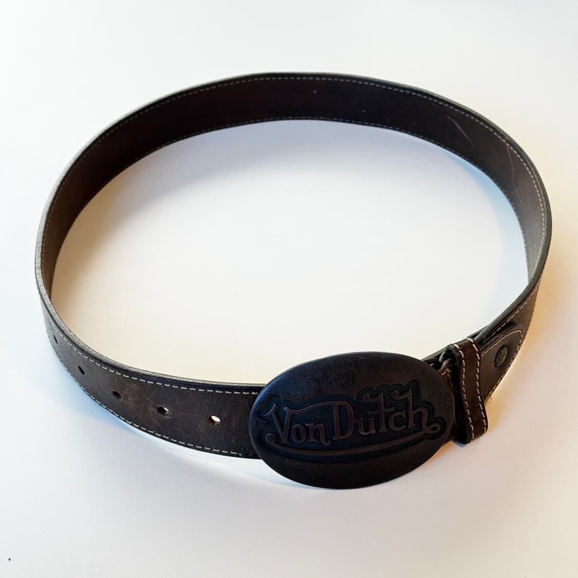 본더치 레더 벨트 메탈 버클 (OS) y2k 상품이미지4