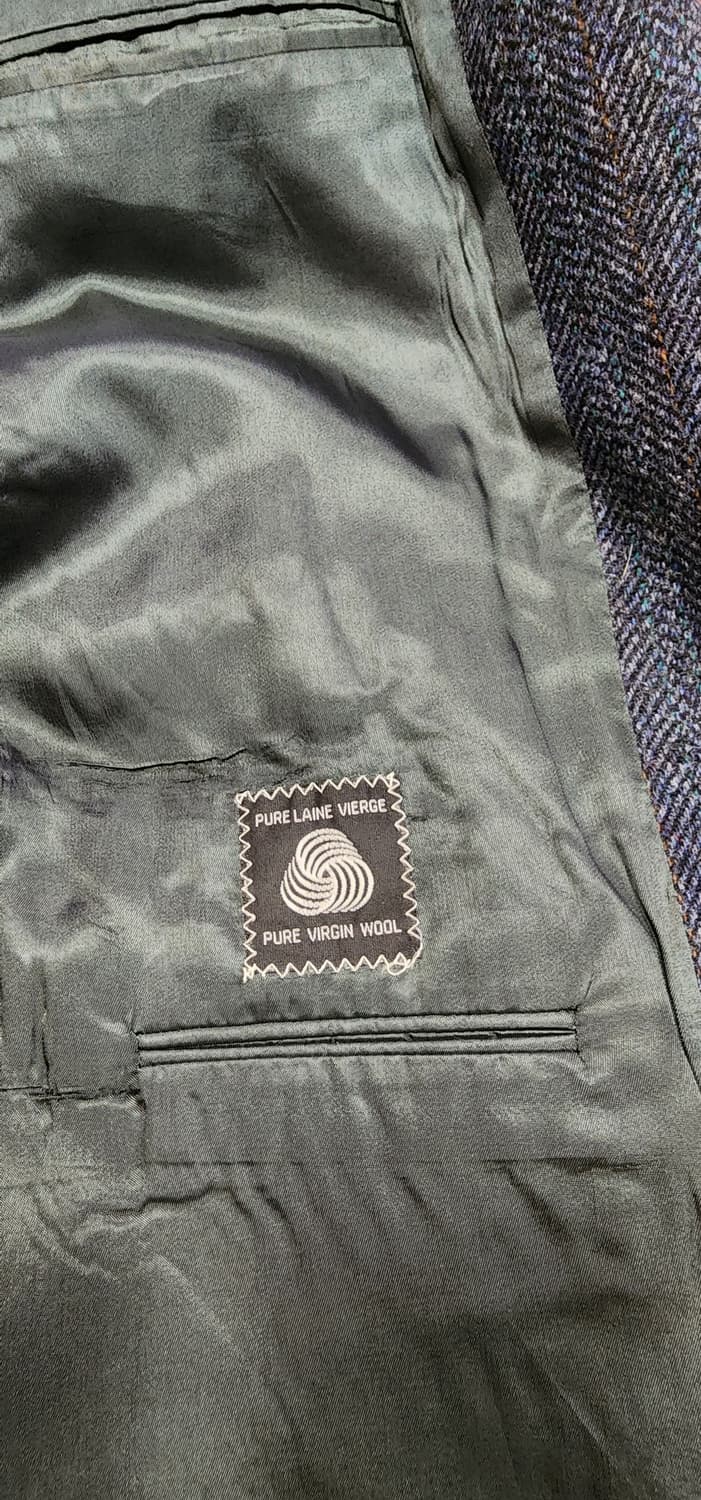 네이비 헤링본 트위드 자켓 3XL~4XL 상품이미지8